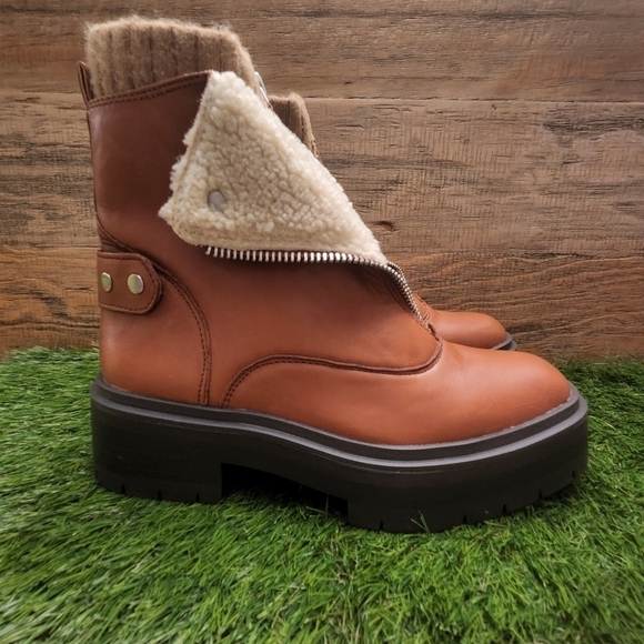 New Sam Edelman Linds Layered Booties Sz 9.0 - Picture 4 of 14